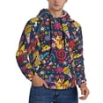 thumbnail image 2 of Salouo Rock Music Pattern Men's Fall Hoodie Sweatshirt,Sport Hoodie with Pockets for Men Pullover Casual Hooded Sweatshirt-Large, 2 of 7