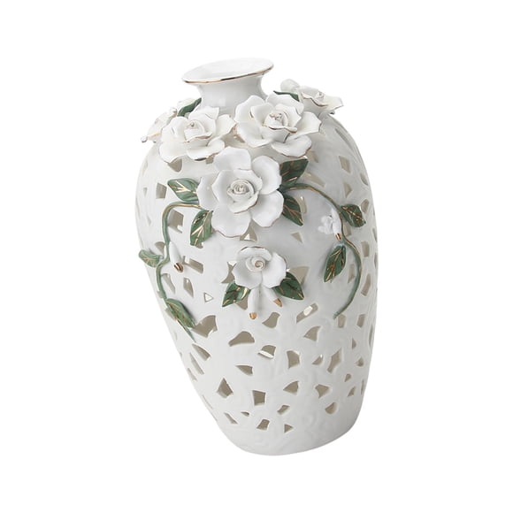 Florero de Cerámica Perfecl Macetero de Mesa para Decoración de Oficina Estilo A