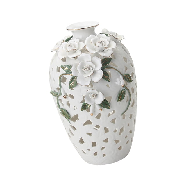 Florero de Cerámica Perfecl Macetero de Mesa para Decoración de Oficina Estilo A