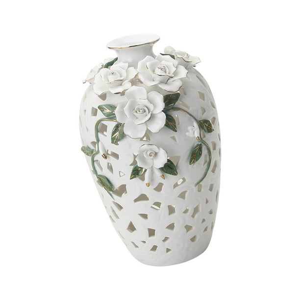 Florero de Cerámica Perfecl Macetero de Mesa para Decoración de Oficina Estilo A