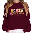 thumbnail image 2 of Mother Baby Nurse Postpartum Sweatshirts for Women Long Sleeve Crewneck Cute Graphic Nursing Sweatshirt Pullover Tops, 2 of 5