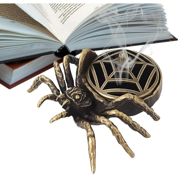 Incense Burner | Creative Spider Shaped Burner | Hollow Aromatherapy Clouds Incense Holder - for Calming Soothing Atmosphere Room, Altar. Yoga. Spa. Zen Meditation Decor