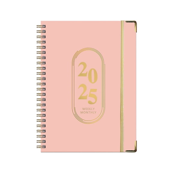 2025 Planner Weekly and Monthly, Jan 2025 to Dec 2025, Hardcover 2025 Calendar Planner Book with Tabs & Inner Pocket, Office Home School Supplies - A5 (6.2" x 8.5"), Spiral Bound