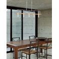 thumbnail image 2 of Justice Design Group Eco-8469-Wood Bronx 5 Light 40" Wide Linear Chandelier - - Nickel, 2 of 3