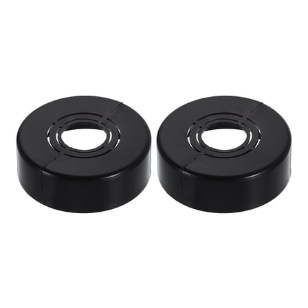 2Pack Wall Split Flanges, 0.79" Thick Cuttable Escutcheon Plate, Black