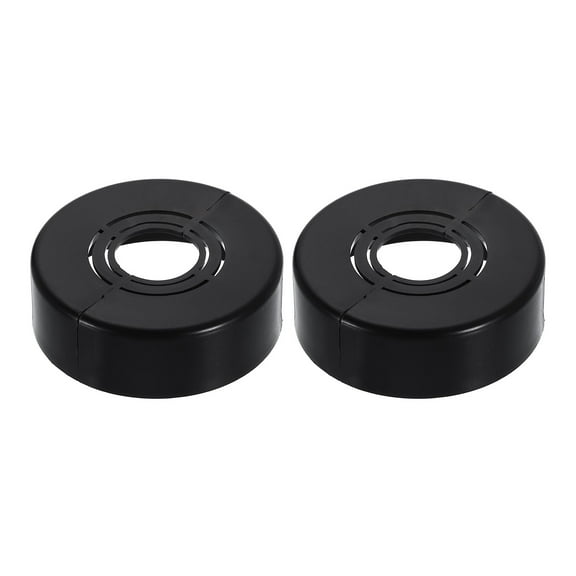 2Pack Wall Split Flanges, 0.79" Thick Cuttable Escutcheon Plate, Black