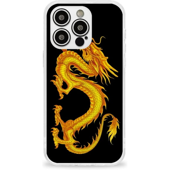 Phone Case Christmas Phone Chinese Yellow Dragon Case Case Cover Compatible with iPhone 11 6.1 Inch