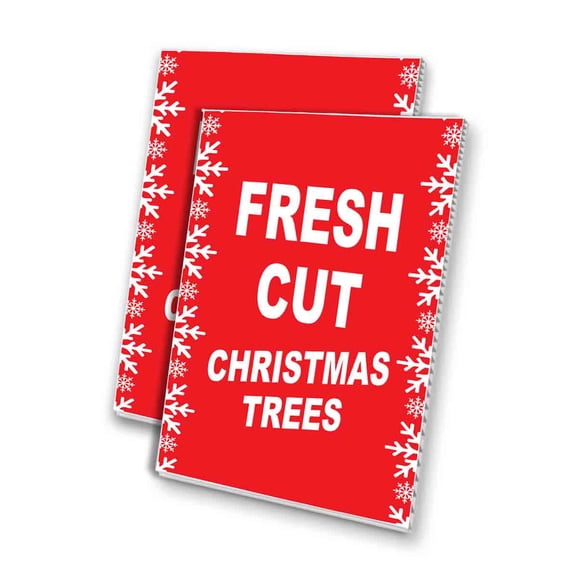 Fresh Cut Christmas Trees (24" X 36") 4mm Corrugated Plastic Panel, Graphics Applied To 1 Side (Pk of 2)