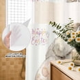 thumbnail image 3 of No Hook Shower Curtain, Easter Shower Curtains for Bathroom with See Through Top Window, Spring Watercolor Oil Painting Country Bunny Waterproof & Washable Bath Curtain Stall 48"x72", 3 of 9