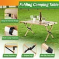 thumbnail image 3 of Wakeman Outdoors Portable Camping Table - Small Folding Table, Natural Wood, 3 of 8