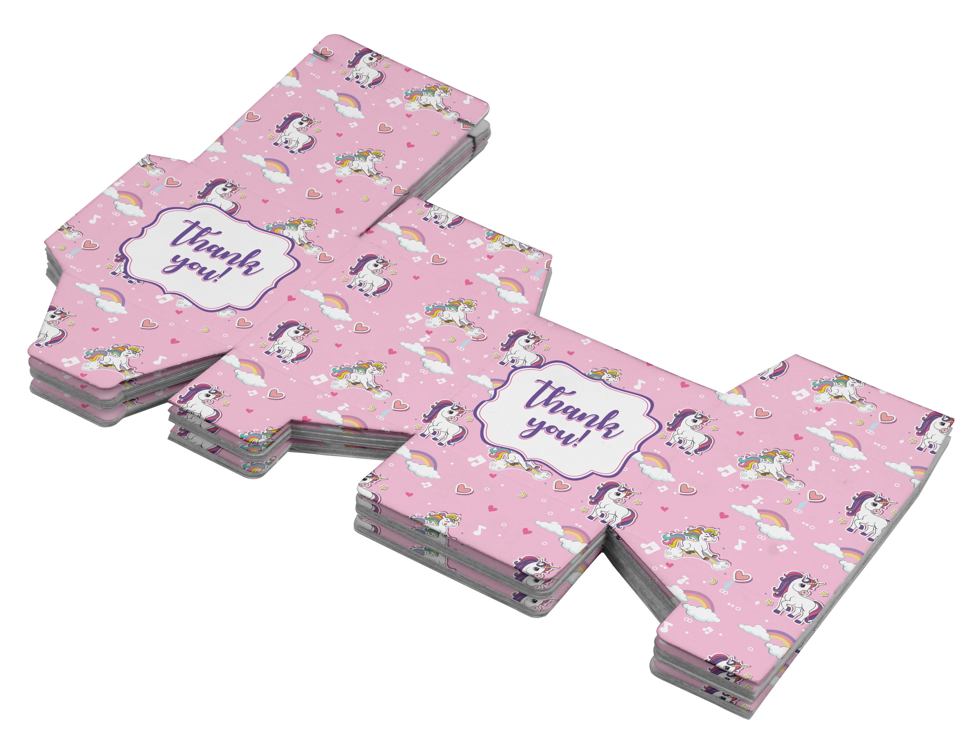 InkdotpotPaper Box -Mini Favor Box ForBaby Shower4x4x4 Inches Paper Gift Boxes, Candy Paper Box For Party Favors, Baby ShowerUnicorn,GirlTheme- Pack Of 20