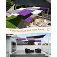 thumbnail image 5 of Sun Shade Sail 8'x10' Abstract Geometric Rectangle Sun Shade Sails Canopy Waterproof Mid Century Purple Nordic Outdoor Sunshades Sand UV Block Cover Shades Cloth for Patio Backyard Garden Deck Porch, 5 of 9