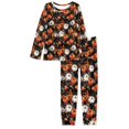 thumbnail image 5 of FOR U DESIGNS Thanksgiving Maple Pumpkin Pj Sets for Women Long Sleeve with Pockets Set of 2 Size S Nightwear Suits Women Pajama Set Polyester Ladies Pj Sets Fall, 5 of 6