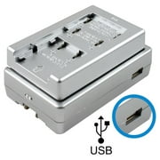 Angle View: Lenmar SOLOXP-S Universal Li-Ion Travel Charger with USB Power Port