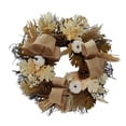 thumbnail image 1 of Corona de otoño blanca de calabazas artificiales de 20 "con , corona de otoño para puerta delantera, pared interior, decoración del, 1 of 8