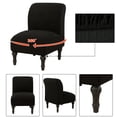 thumbnail image 5 of SHANNA Armless Accent Chair Cover Stretch Spandex Chair Slipcover Slipper Chair Cover, Black, 5 of 7