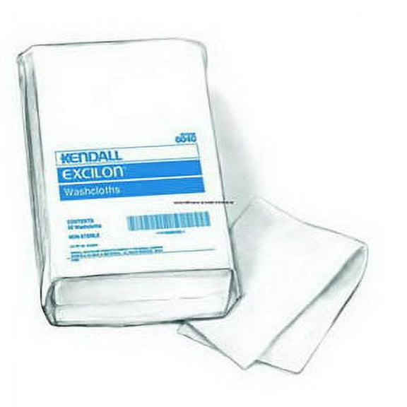 Kendall White Washcloth 10" x 13", Pack(age) of 50