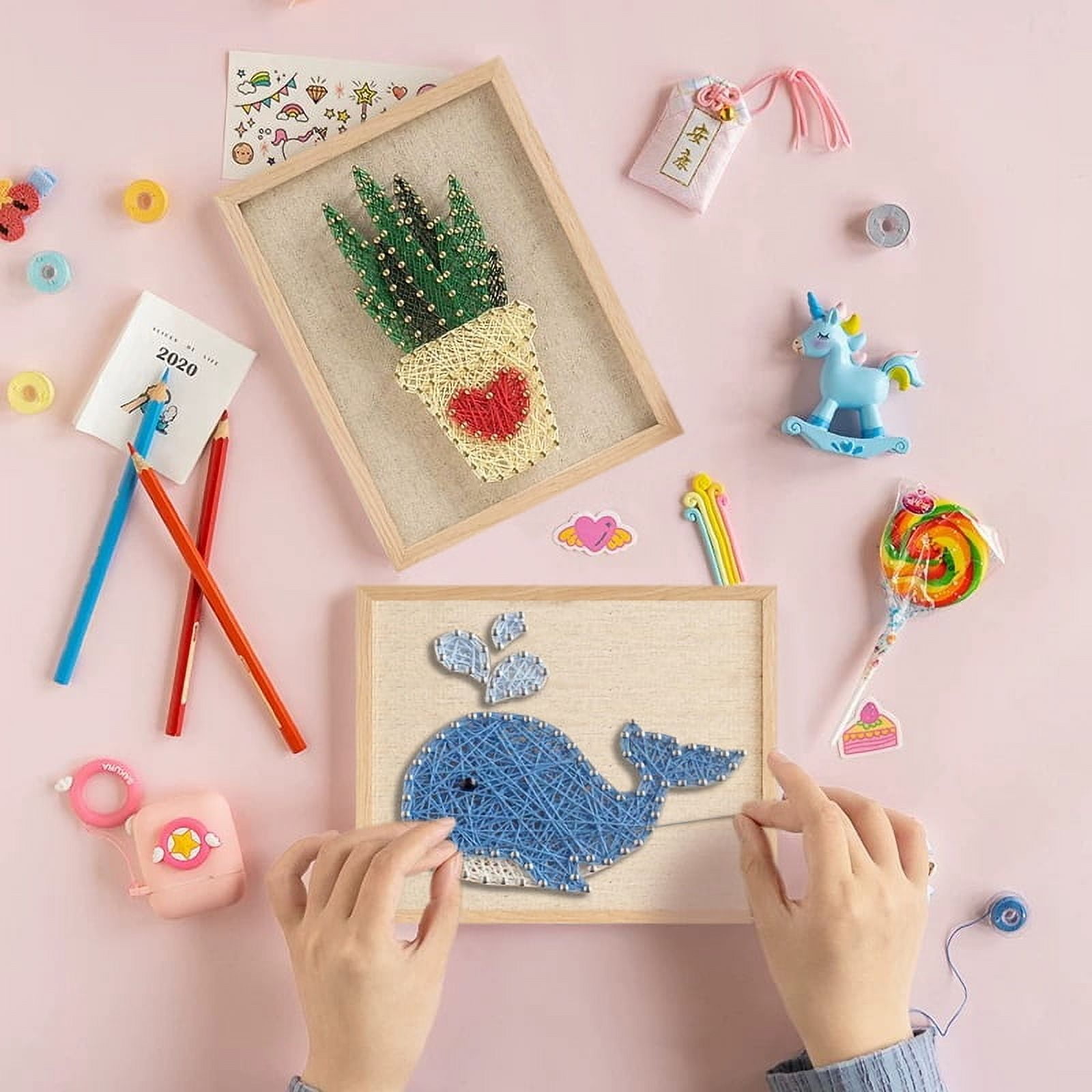 DIY Whale String Arts & Crafts for Boys Girls Ages 8-12+, Adult Crafts Kit Home Wall Decorations, Creative Art Activity Gift Toys for Ages8 9 10 11 12+