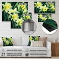 thumbnail image 4 of Designart "Nature s Impression of Daffodils in Yellow and Green II" Daffodils Metal Wall Art, 4 of 5