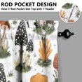 thumbnail image 3 of Mushroom (11) Kitchen Curtains - Vintage Tier Curtains for Bathroom Living RV Rod Pocket Window Drapes 36 Inch 2 Panels Set 27.5"x39" Window Treatment Tiers, 3 of 4