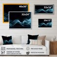 thumbnail image 4 of Designart "Blue Black Contemplative Abstraction II" Modern Waves Wall Art For Kitchen, 4 of 5