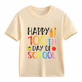 thumbnail image 7 of shqvo Girls Tops 5t 100 Days Of School Print Short Sleeve T-Shirt School Uniform for Girls Fashion Preppy Clothes Toddler Clothes for Girls, 7 of 7