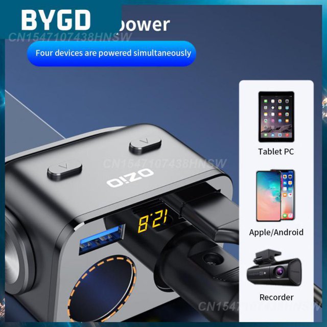 Portable Car Charger Practical 6.5a Car Power Adapter Plug Multifunctional Car Charger Adapter Car Supplies High Power Durable1pcChina He Qiyong unisex