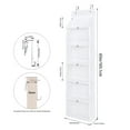 thumbnail image 4 of Door Hanging Organizer with 6 Closure Compartments, Large Capacity Knitting Organizer Storage, Over the Door Hanging Yarn Holder for Knitting Needles, Crochet Hooks(Clear White), 4 of 7