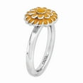 thumbnail image 3 of Solid 925 Sterling Silver Enamel Stackable Chrysanthemum Ring Eternity Band Size 7, 3 of 5