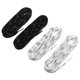 thumbnail image 2 of BRIGHTFUFU 2 pares de cordones para zapatos de hockey, patines sobre hielo, zapatillas universales, cordones para zapatos (negro, blanco), 2 of 7