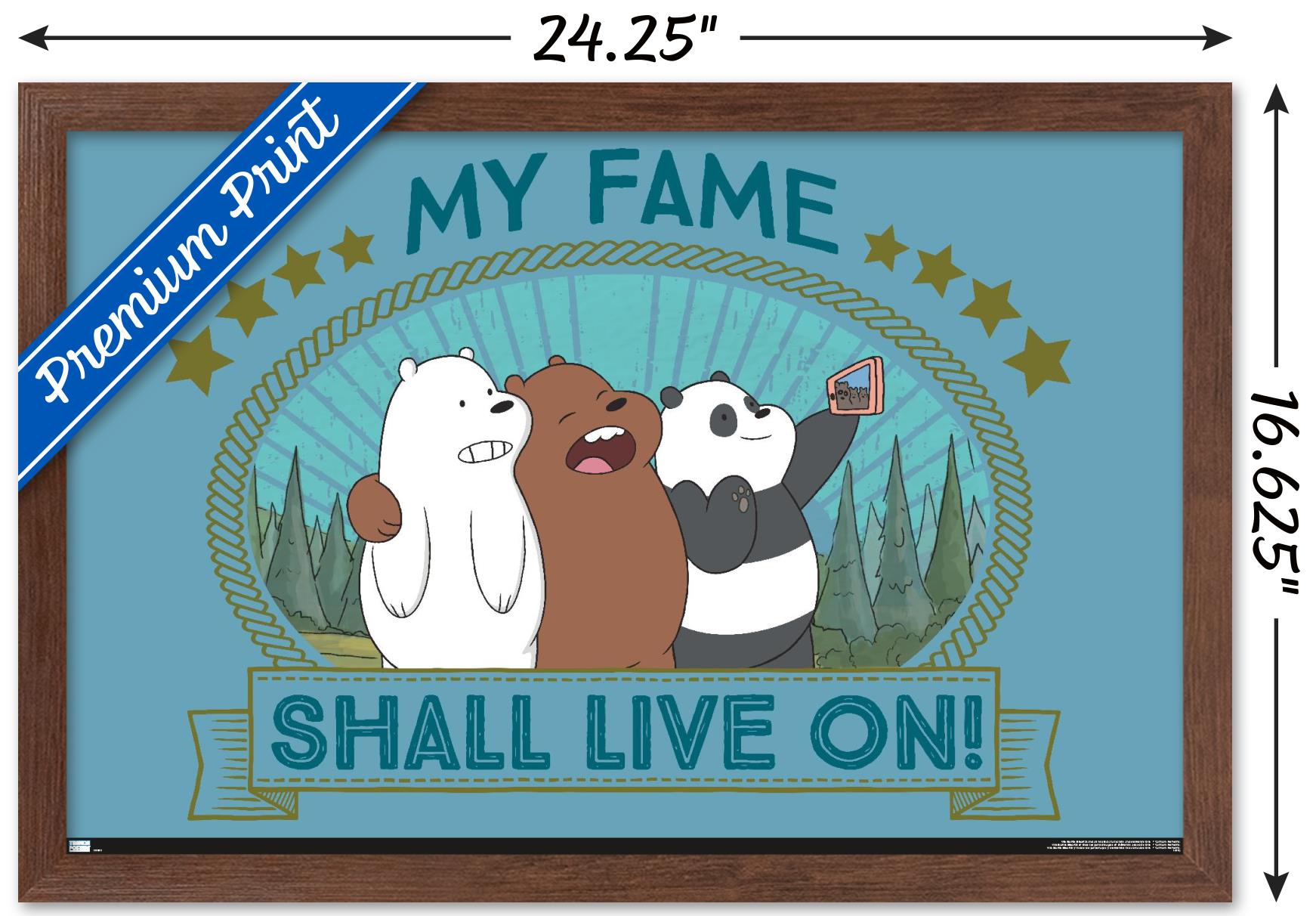 We Bare Bears - Fame Wall Poster, 14.725" x 22.375", Framed