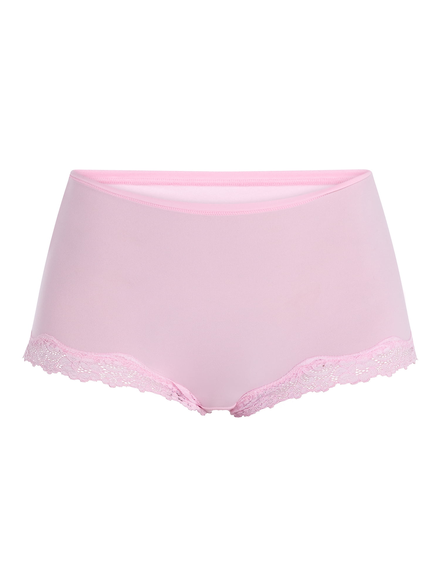 No Boundaries Fit Stretch Lace Boyshort Panties, 3-Pack, Women's XS-XXXL