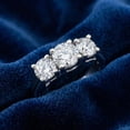thumbnail image 4 of Pompeii 1 3/8ct Three Stone Lab Grown Diamond Engagement Ring 14K White Gold (F,VS), 4 of 5