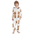 thumbnail image 2 of Soft Big Kids Onesie Pajamas Cozy Loose-Fit Jumpsuits for kids with Pockets for Christmas Lounge & Play Cute Yaks Cow Pattern, 2 of 8