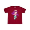 Inktastic Cute Little Mermaid, Purple Hair, Crown Youth T-Shirt