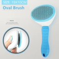 thumbnail image 1 of Pets Slicker Brush Cat Grooming Massage Comb Dogs Self Clean Shedding Brush One Button Removes Loose Undercoat Mats Tangled Hair, 1 of 5