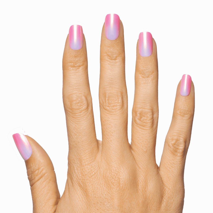 Olive & June Instant Mani Maximalist Short Squoval Press-On Nails, Sunrise Chrome, 42 Pieces