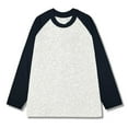 thumbnail image 2 of Jinhomg Mens Raglan T Shirts Casual Color Block Cotton Tees Loose Fit Comfy Long Sleeve Crew Neck Spring Tops 2025 Trendy Daily Wear Gray L, 2 of 5