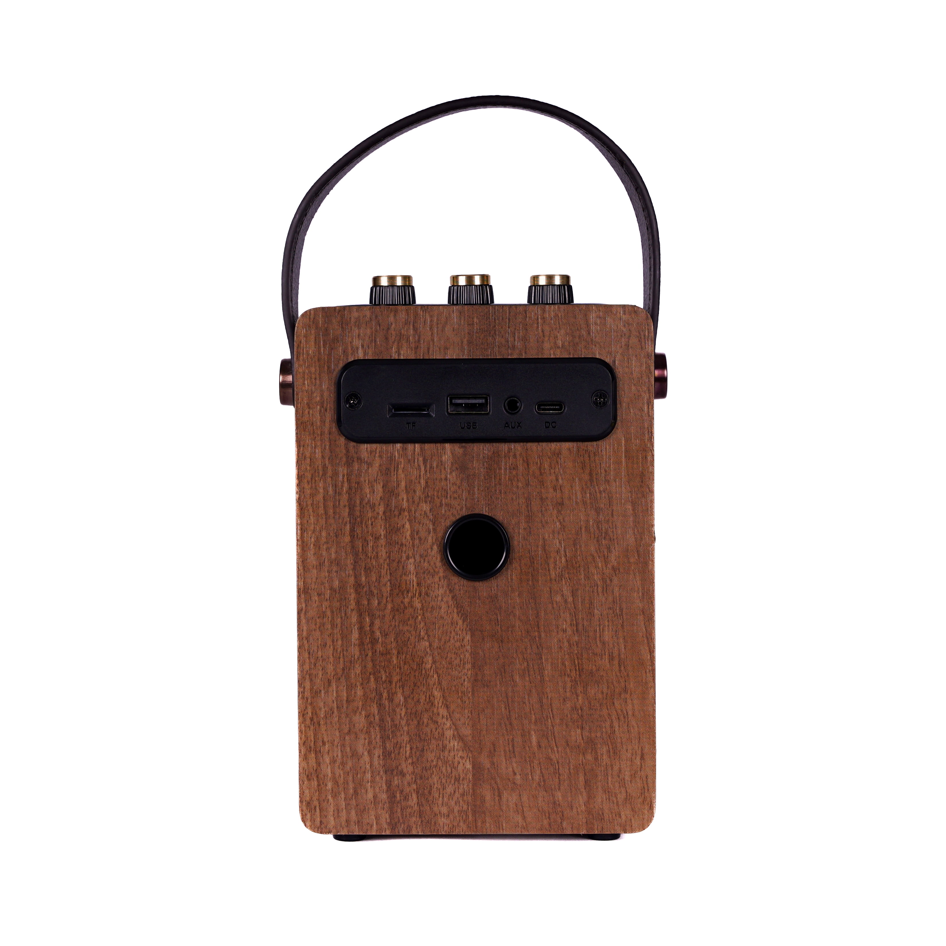 Fuse Audio Rad-Andle-Br Andle Vintage Retro Bluetooth Speaker with Vegan Leather Handle - Brown
