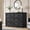Black 6 Drawers, variant on Modern 5 Drawers Dresser, Chest of Drawers Closet Organizers and Storage Clothes, Modern Dressers for Closet Living Room, Kids Bedroom (5 Drawers Dresser, Brown&White)