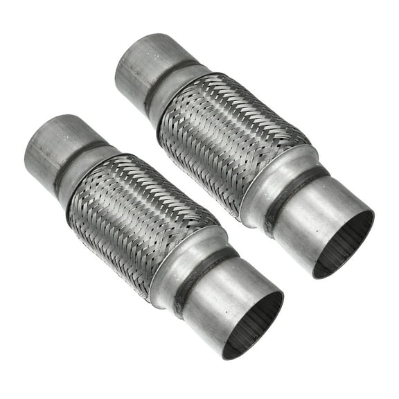 Unique Bargains 2 Pcs 2.5"x6"x10" Car Exhaust Flexible Pipe Exhaust Joint with Welding Extension Pipe Stainless Steel
