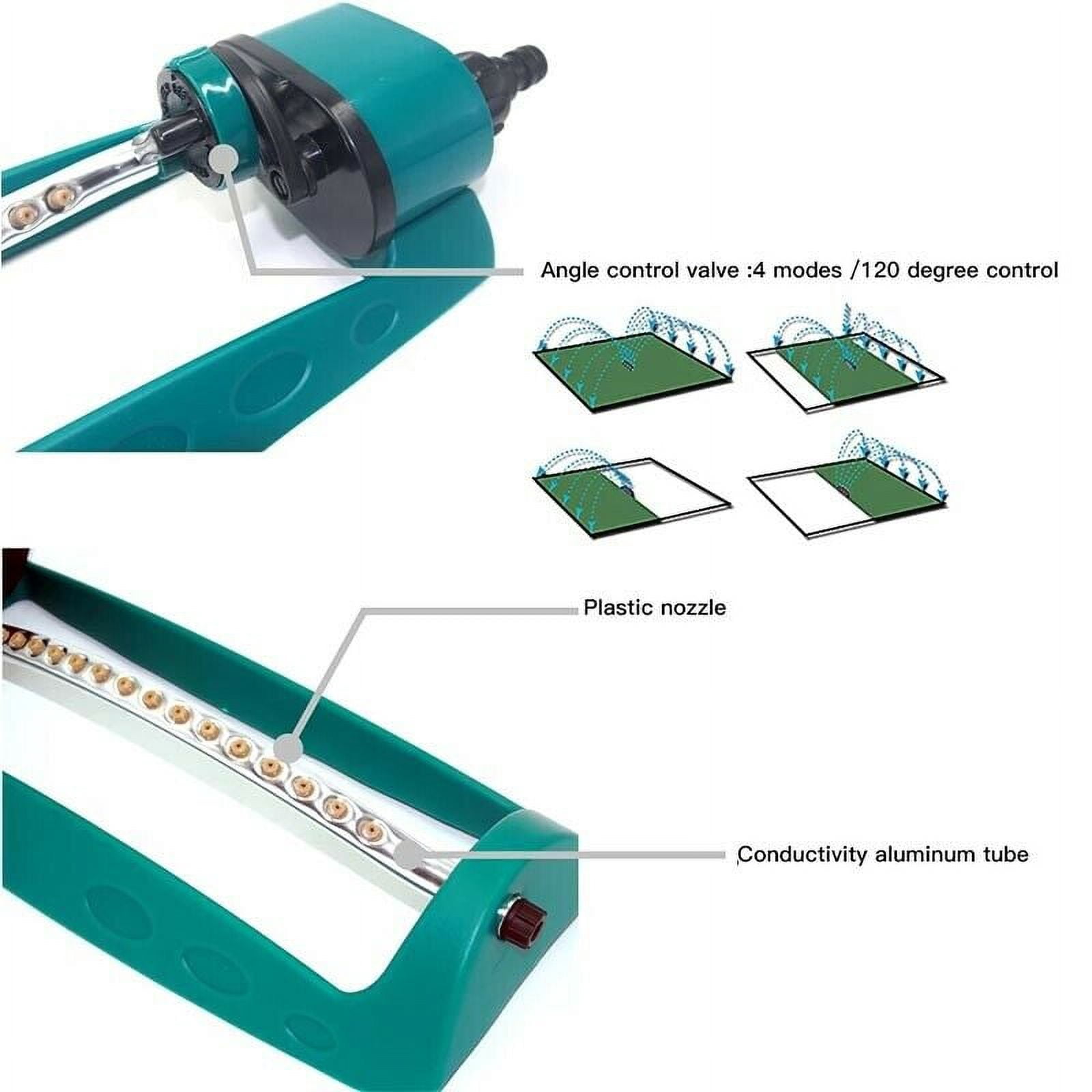 EIMELI Garden Turbo Oscillating Sprinkler 15 Holes Covers Up To 2,800 Sq Ft