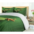 thumbnail image 5 of Ambesonne Green Duvet Cover Sets, Exotic Wild Macro Leaf, 2-King, Green, 5 of 7