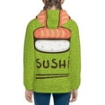 thumbnail image 4 of Kll Unisex Kids Boys Girls Hooded Pocket Pullover Hoodies-Fresh Sushi, 4 of 9