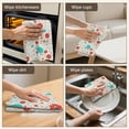 thumbnail image 5 of 2 Pcs Pioneer Flower Floral Print Pattern Kitchen Towels, Funny Microfiber Dish Towel Set, 18" X 26" Tea Towels, 5 of 6