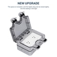 thumbnail image 3 of Impermeable Al Aire Libre Enchufe Doble Toma De Corriente Eléctrica Práctico Enchufe Doble Caja De Adaptador De Corriente Conmutada Para Jardín De La Industria Al Aire Libre 15A Ip66 Vogacara HA019934-00, 3 of 7