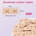 thumbnail image 2 of 50 Pcs Etiquetas de Cuero Hechas a Mano, Etiquetas de Cuero Rectangulares con Agujero Etiquetas Grabadas para Embellecimiento Artesanías DIY Guantes Bolsas, Rosa Claro, 2 of 7