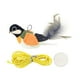 thumbnail image 1 of Juguete de peluche retráctil para gato con sonido de pájaro electrónico real para colgar en la puerta. naranja, 1 of 9