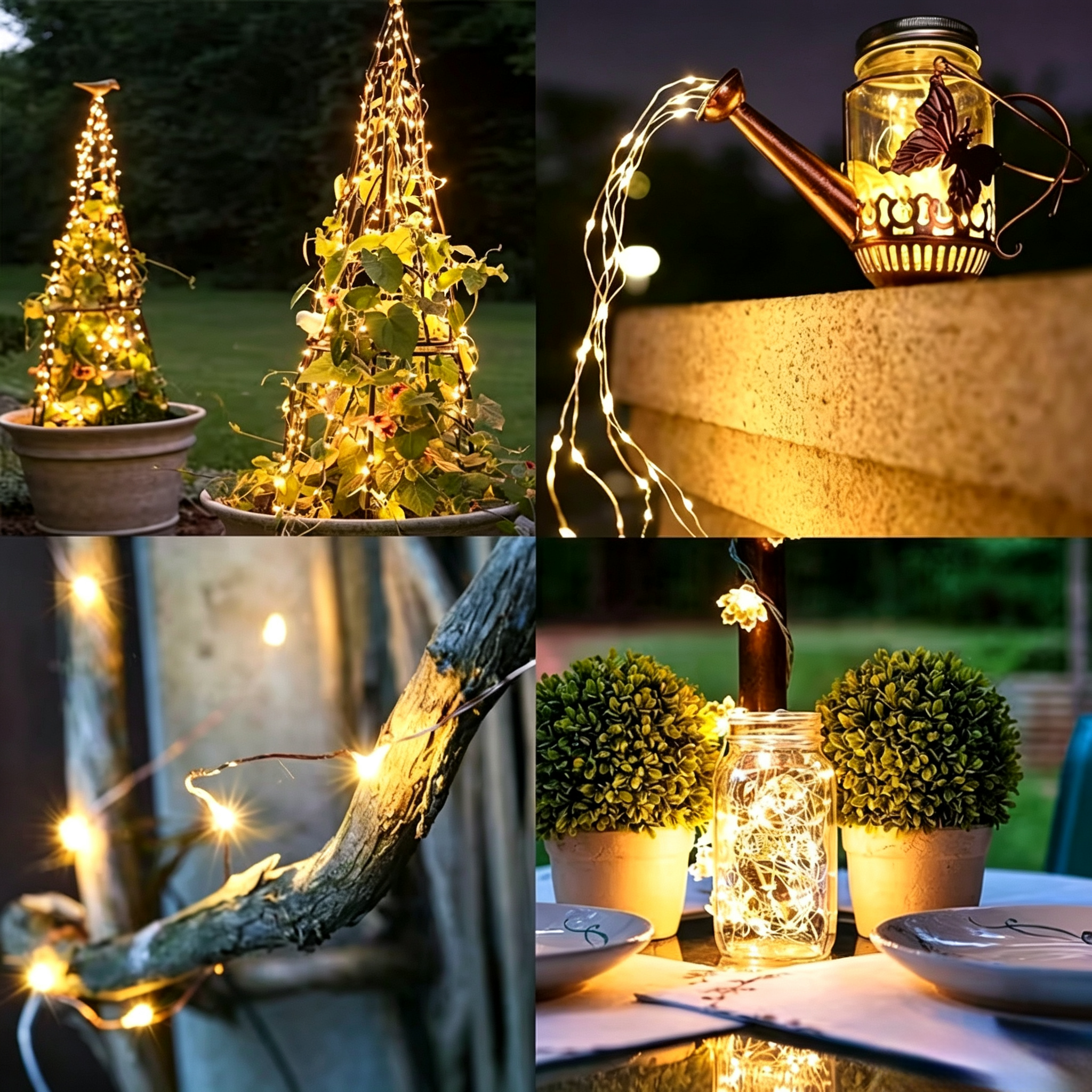 2 Packs White Solar Fairy Lights, Each Pack Contains 110 Led Solar String Lights, Ip65 Waterproof Copper Wire, 8 Modes Of Solar Fairy Lights, For Garden, Courtyard, Tree, Wedding, Christmas