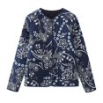 thumbnail image 1 of Chaqueta cálida de algodón acolchado con estampado de manga larga de moda urbana para mujer, 1 of 6